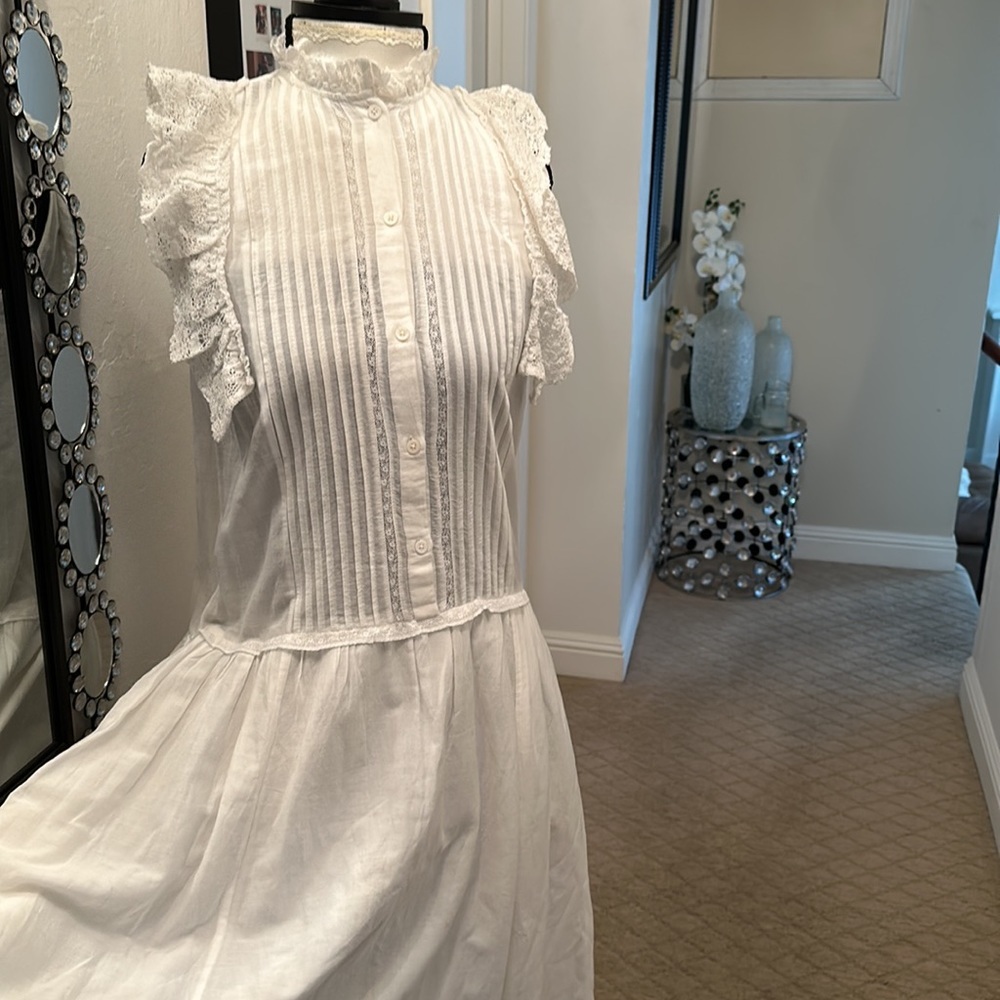 💃🏻Host Pick 💃🏻 Zadig & Voltaire Romane Cotton  White Maxi Dress, XS - Picture 10 of 11